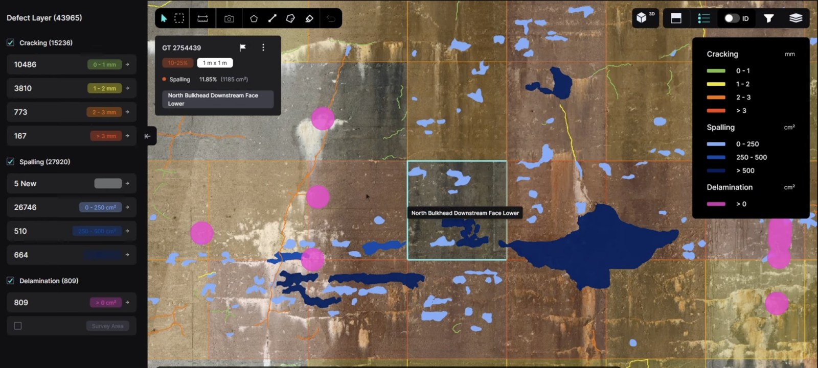 AI defect detection layer